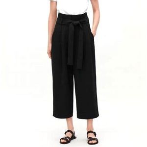 COS Black Culotte Tie-waist Trousers